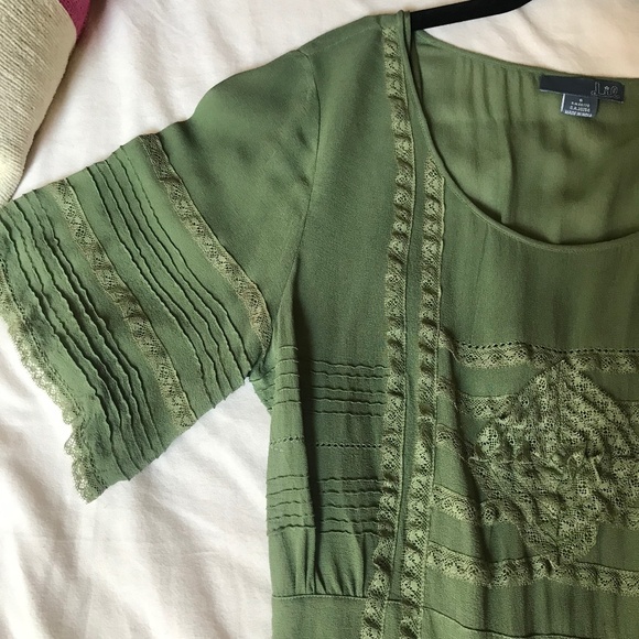 Green S/S Prairie Dress - Picture 2 of 4